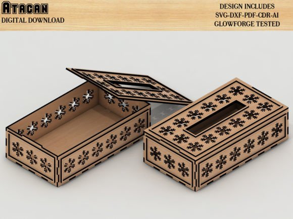 Box Laser Cut Files SVG for Laser Cutting Decorative Boxes