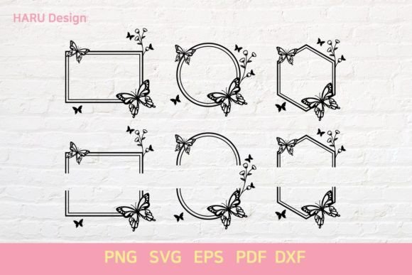 Butterfly Frame: Decorative Elements & Graphics