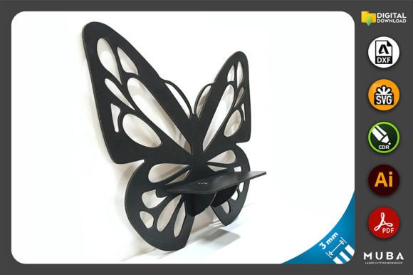 Butterfly Wall Shelf: Laser Cutting & Wall Decor
