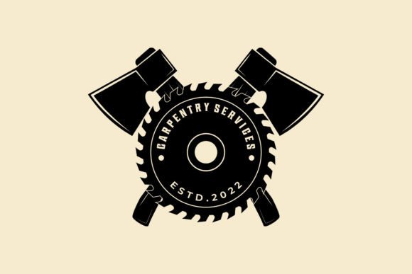 Carpentry Services Ax and Saws Logo: Graphics & Logos for Real Publishing