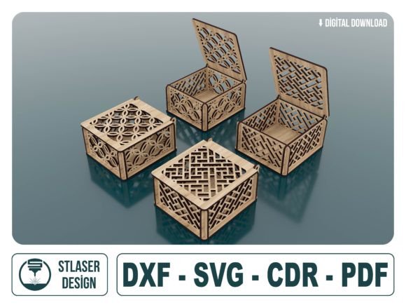 Decorative Gift Box Laser Cut for Modern Boxes