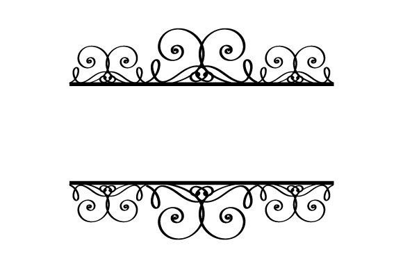 Decorative Swirl Monogram Frame for Crafts & Monogram Frames