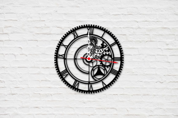 Decorative Wall Clock Laser Cut File for Wall Decor