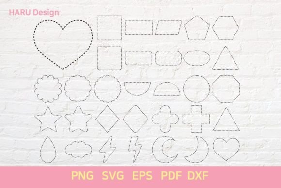 Dottedline Shapes: Decorative Elements & Graphics
