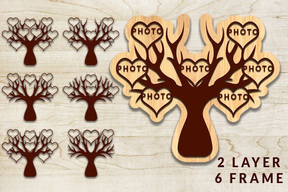 Family Tree Laser Cut SVG for Wall Decor & Laser Cutting