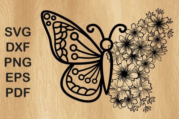 Floral Butterfly Paper Laser Cut SVG: Laser Cutting & Other Art Amp