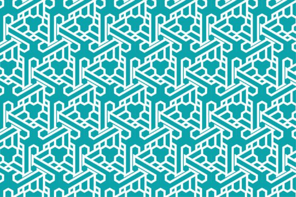 Hexagon Abstract Pattern Blue: Graphics & Patterns