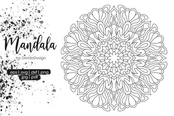 Mandala Coloring Page Vol.054: Graphics & Coloring Pages Amp
