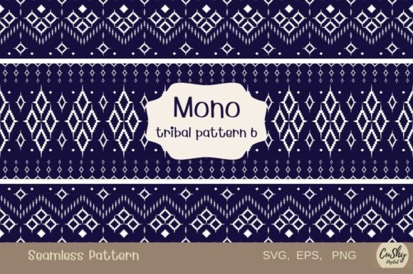 Mono Tribal Pattern6: Graphics & Patterns for Creative Sellers