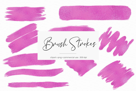 Pink Brush Strokes: Graphics & Decorative Elements for Handmade Brands